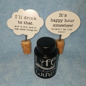 Wine Stoppers, Set of 3